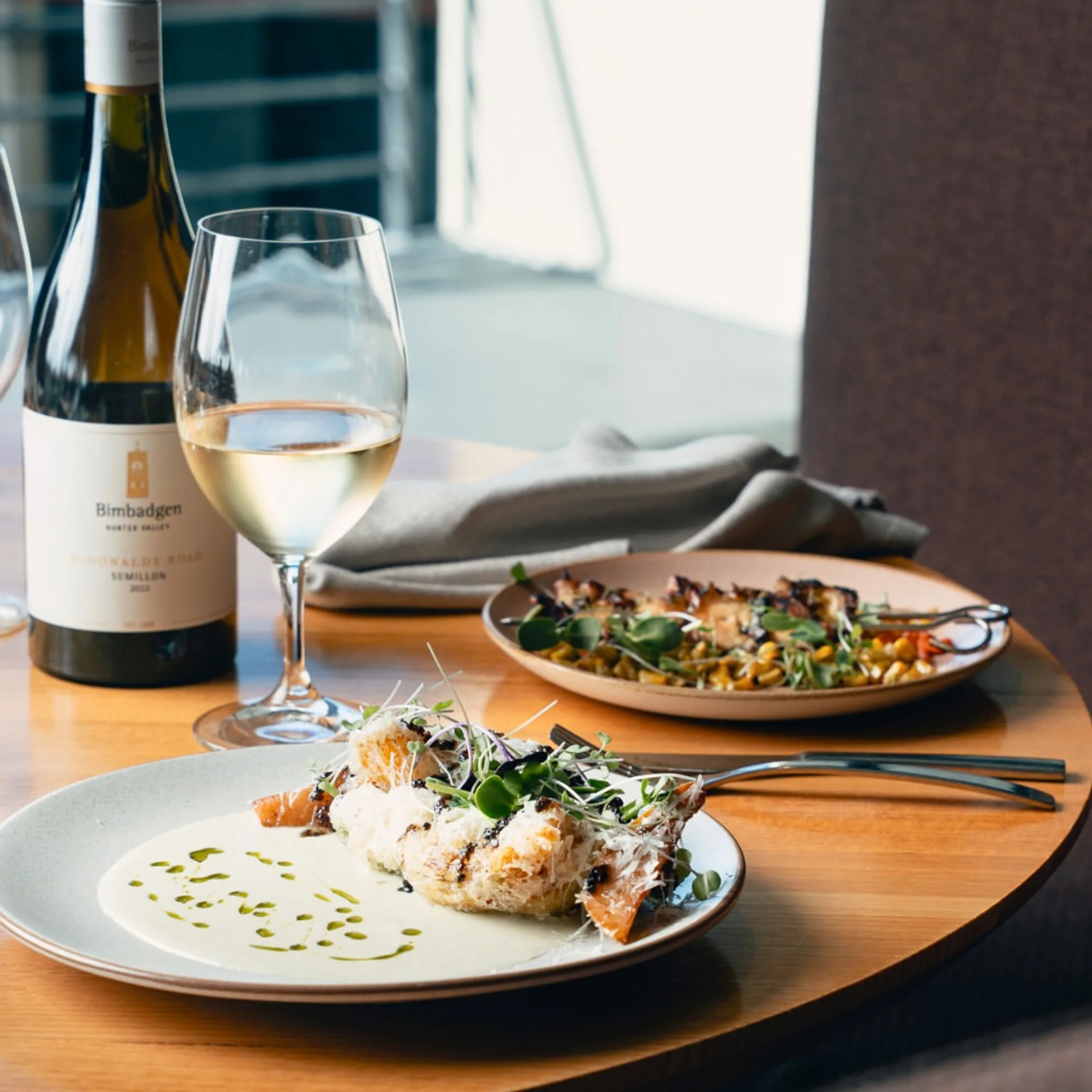 wine and food from hunter valley